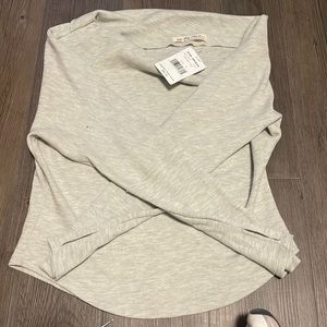 Free People heather grey sweater NWT